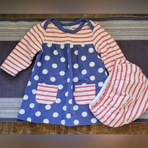 Red, white and blue dress